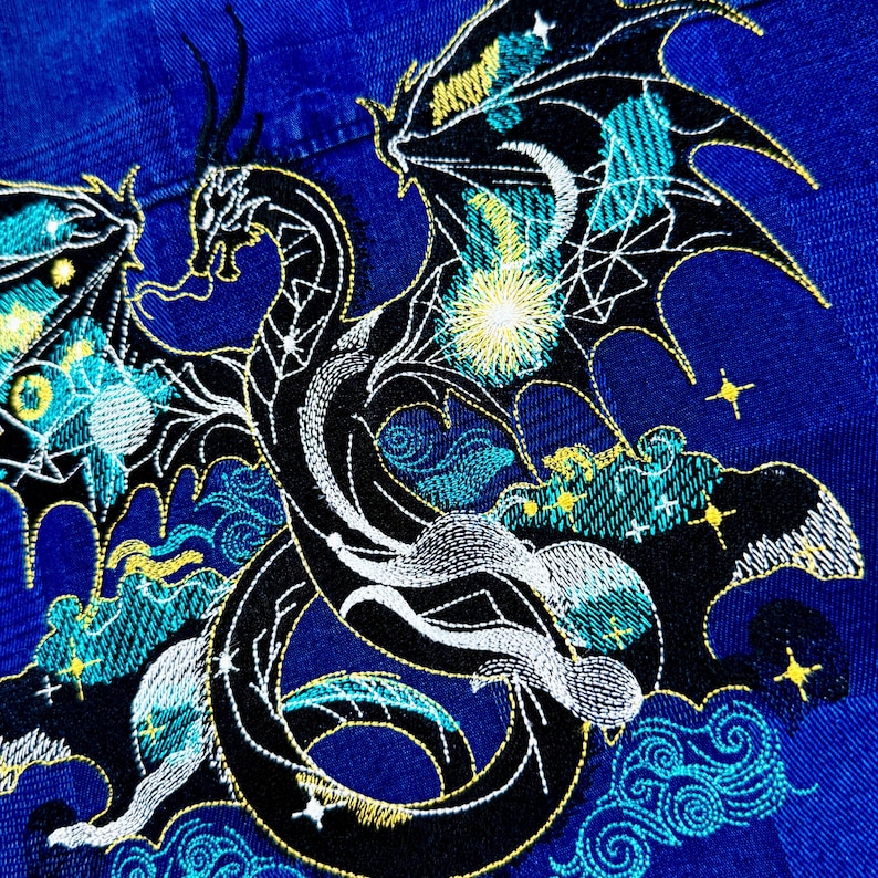 Fantasy Dragon Embroidery File