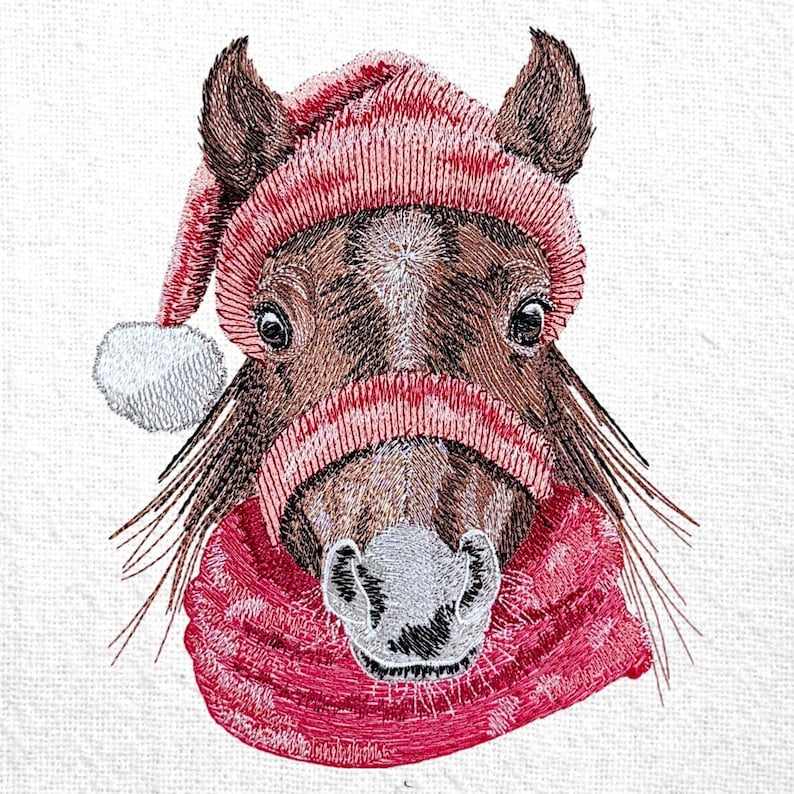 Winter Horse Machine Embroidery Design