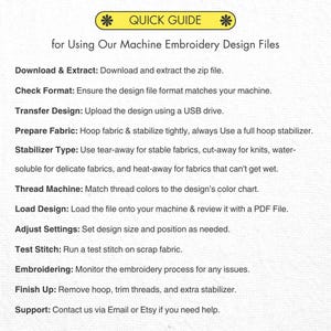 Machine Embroidery guide