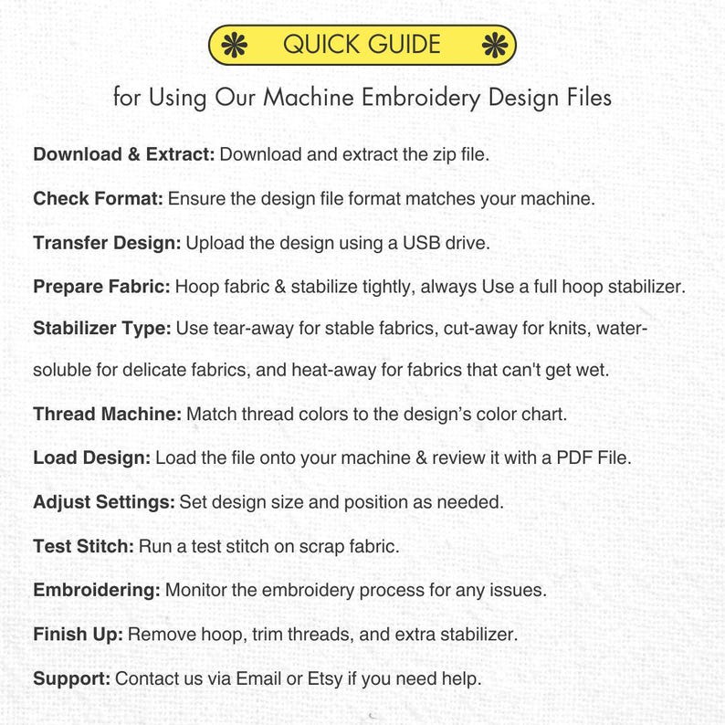 Machine Embroidery guide