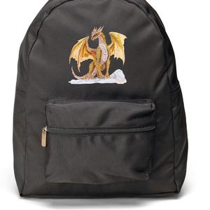 Golden fire dragon machine embroidery