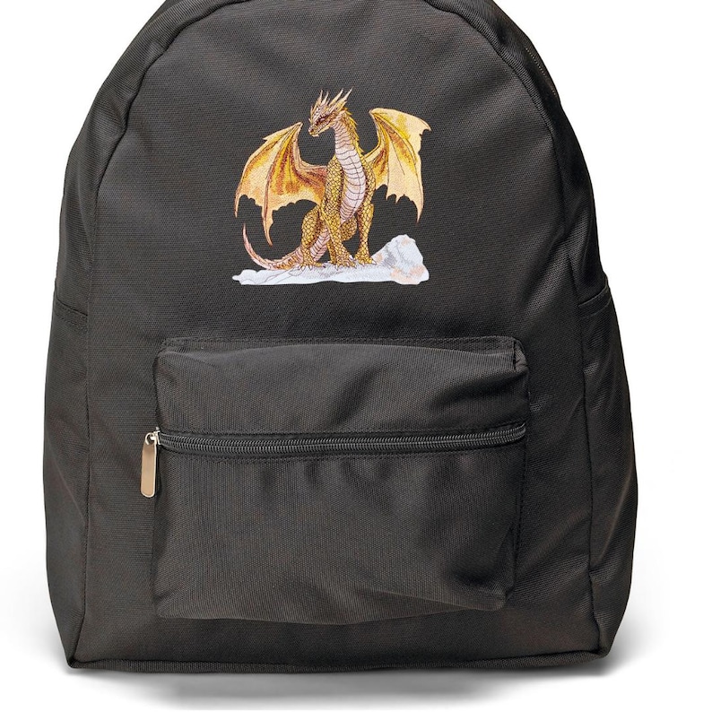 Golden fire dragon machine embroidery