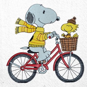 Snoopy on Bicycle - Etsy