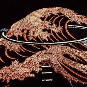 Coffee Wave Embroidery File
