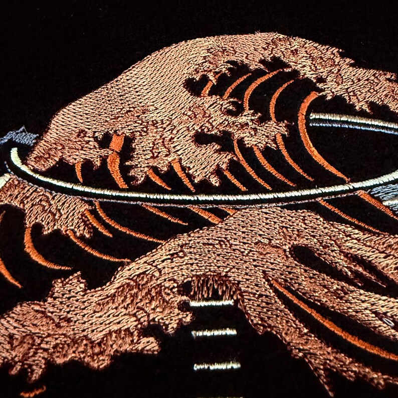 Coffee Wave Embroidery File