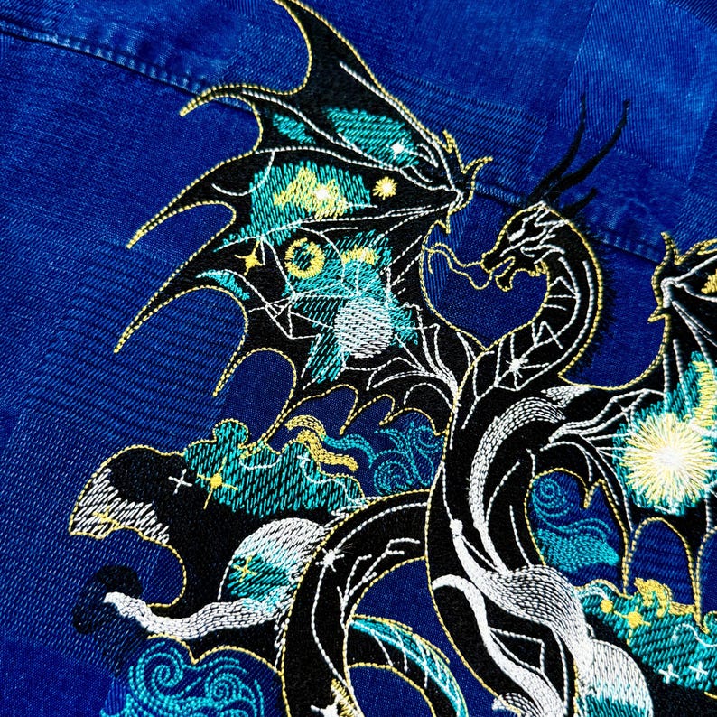 Mythic Dragon File Embroidery Design