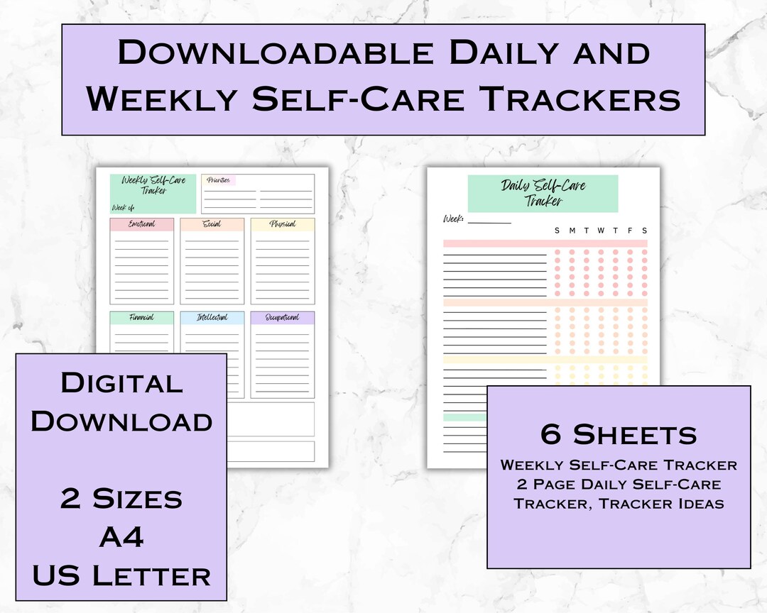 Colorful and Customizable 6 Dimensions of Wellness Weekly and Daily ...