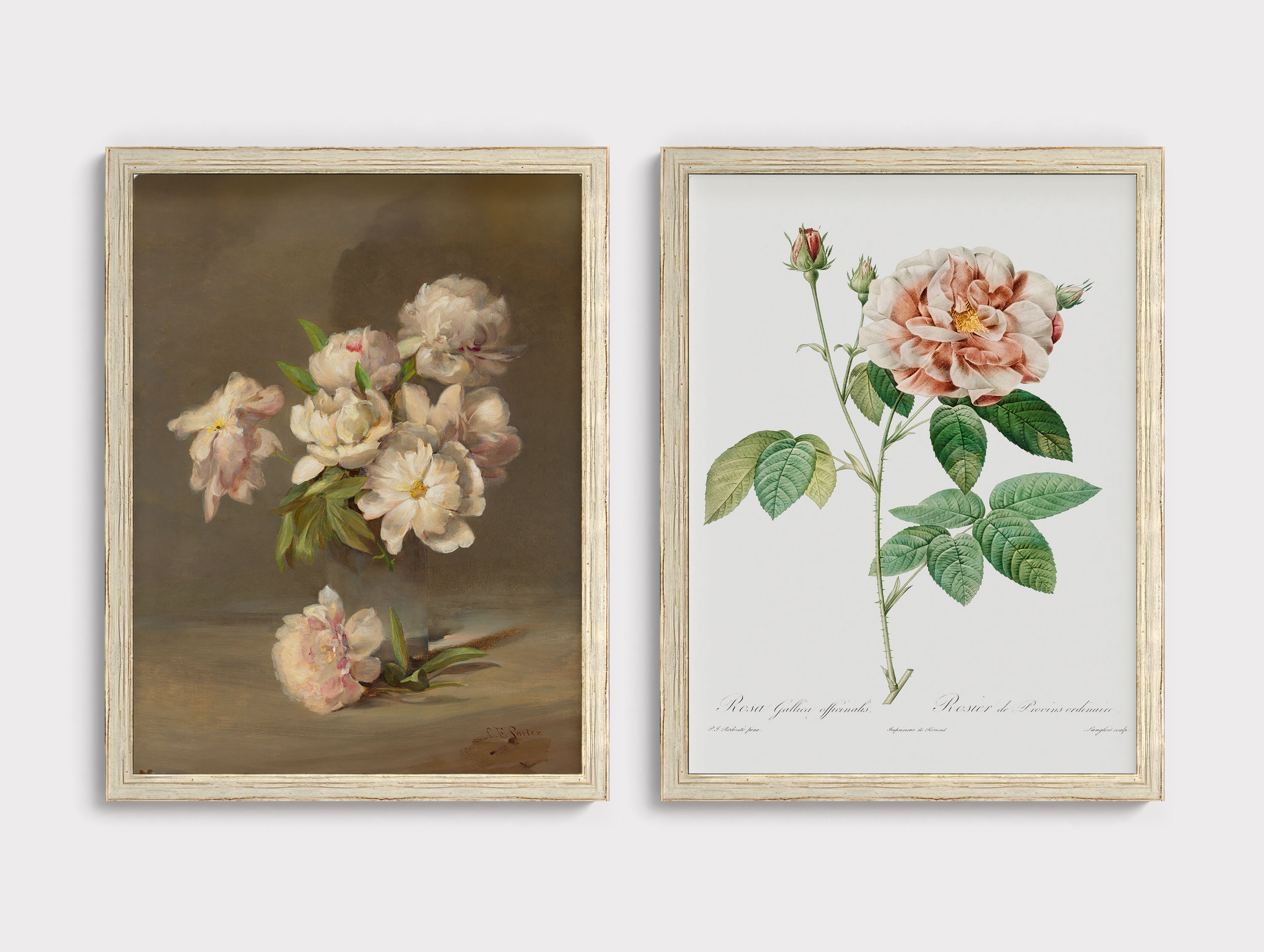 French Country Gallery Wall Art Set , Vintage Living Room Decor ...