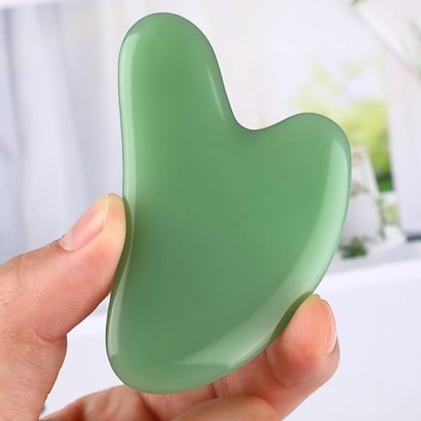 Jade Stone Gua Sha Facial Tools - Natural Skincare and Muscle Tension Relief