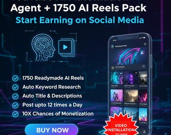 YouTube Automation Agent + pakiet 1750 Viral AI Reels (z instrukcją instalacji)