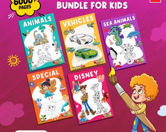 Zestaw kolorowanek dla dzieci: ponad 6000 wzorów do druku (plik PDF do pobrania)