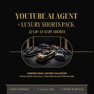 AI YouTube Automation Agent + 22GB Luxury Shorts Pack (with Installation Guide)