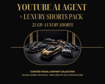AI YouTube Automation Agent + 22GB Luxury Shorts Pack (with Installation Guide)