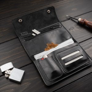 tobacco pouch with filters and papers Tobacco Papers Filter Pouch
