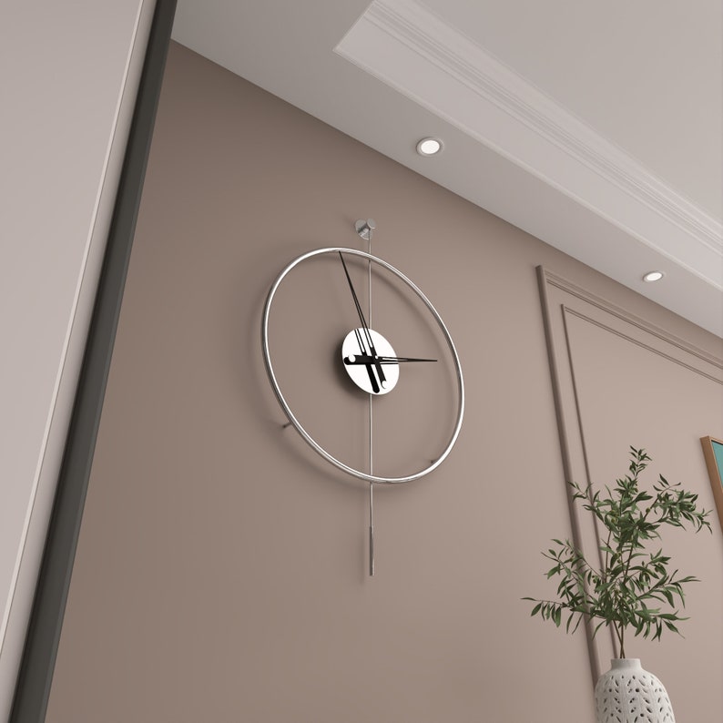 Modern Wall Clock, Modern Wall Clocks,Decoration Wall,Home Clock,Office Wall Clock,Office Clock,Modern Chrome,Modern Clock,Wall Decor,Modern image 3