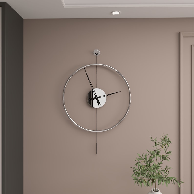 Modern Wall Clock, Modern Wall Clocks,Decoration Wall,Home Clock,Office Wall Clock,Office Clock,Modern Chrome,Modern Clock,Wall Decor,Modern image 1