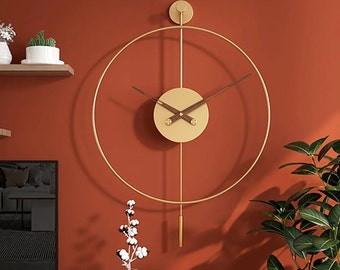 Elegant and Aesthetically Detailed Modern Decorative Pendulum Metal Wall Clock, Modern Clock, Wall Clock, Modern Decor, Wall Decor, Home