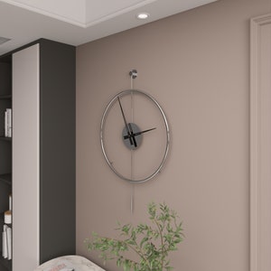 Modern Wall Clock, Modern Wall Clocks,Decoration Wall,Home Clock,Office Wall Clock,Office Clock,Modern Chrome,Modern Clock,Wall Decor,Modern image 2