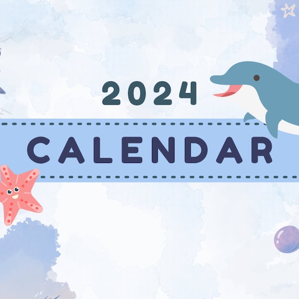 2024 Mermaid Calendar Etsy