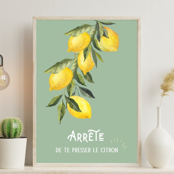 Affiche Citron good vibes