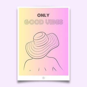 cartel de buenas vibraciones