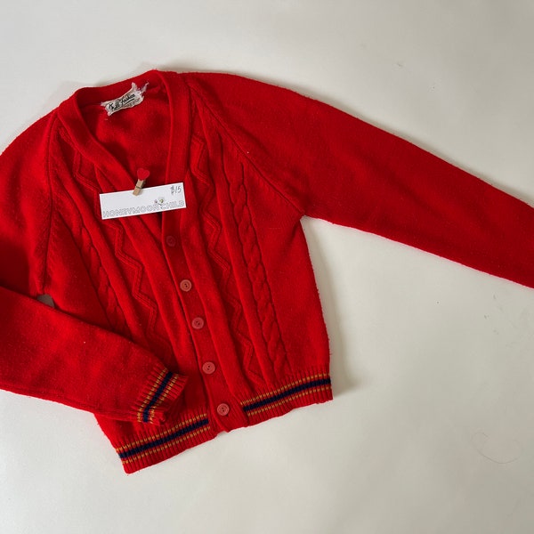 Vintage Red Cardigan - Full Fashion