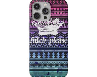 Perra por favor actitud de caso de iPhone personalizado