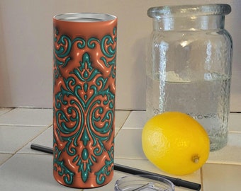 Trendy Artistic Bubble Print 20 oz Tumbler - Insulated Stainless Steel with Straw, great gift mother's day, mom daughter him friend, cute