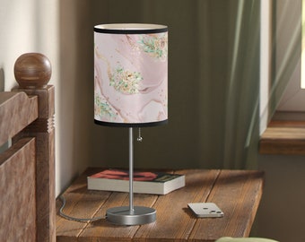 Coquette home decor rose side table lamp, multiple color, beautiful accent light, cozy cottage decor, charming rose design, warm atmosphere