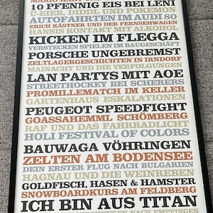 Personalisierbares Poster Weißt du noch, damals ...