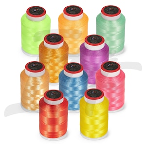 1000 Meter Metallic embroidery Thread | 10 cones with Different Colour | Twisted Metallic Thread | Embroidery material | Embroidery Thread