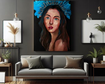 Canvas Oil painting-Oil Painting On Canvas-Women Oil Painting-Abstract Oil Painting-Abstract Wall Art Canvas Oil Painting-Home Decor-Art