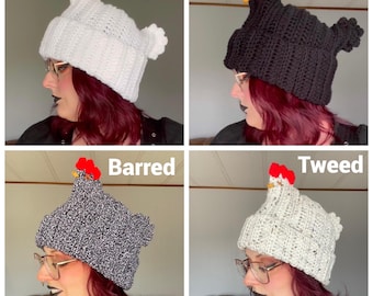 MADE TO ORDER Crochet Chicken Hat