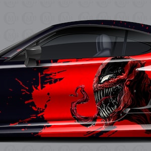 Venom Carnage, Car Livery, Cast Vinyl Wrap, Universal Size, Car Wrap, Car Decal, Car Foil Design