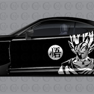 Goku Both Side x2, Anime, Car Livery, Cast Vinyl Wrap, Universal Size, Car Wrap, Car Decal, Car Foil Design