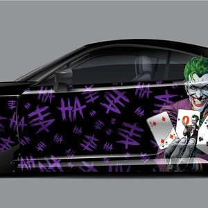 Joker HaHa Car Wrap, Car Livery, Cast Vinyl Wrap, Universal Size, Car Wrap, Car Decal, Car Foil Design