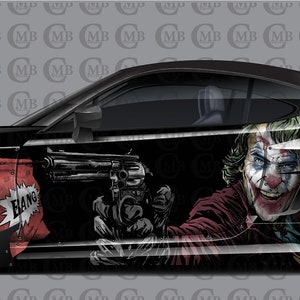 Joker, Car Livery, Cast Vinyl Wrap, Universal Size, Car Wrap, Car Decal, Car Foil Design