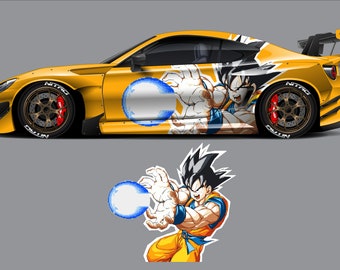 Goku New Design, Anime, Car Livery, Cast Vinyl Wrap, Universal Size, Car Wrap, Car Decal, Car Foil Design