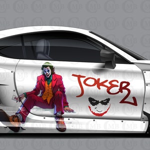 Joker Car Wrap, Car Livery, Cast Vinyl Wrap, Universal Size, Car Wrap, Car Decal, Car Foil Design