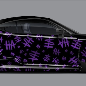 Joker HaHa Car Wrap, Car Livery, Cast Vinyl Wrap, Universal Size, Car Wrap, Car Decal, Car Foil Design