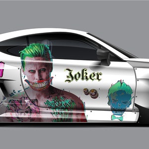 Joker Jared Leto Car Wrap, Car Livery, Cast Vinyl Wrap, Universal Size, Car Wrap, Car Decal, Car Foil Design