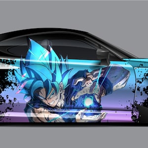 Goku Car Wrap, Car Livery, Cast Vinyl Wrap, Universal Size, Car Wrap, Car Decal, Car Foil Design