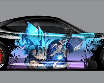 Goku Auto Wrap, Autolackierung, Cast Vinyl Wrap, Universalgröße, Auto verpacken, Auto Aufkleber, Autofolie Design