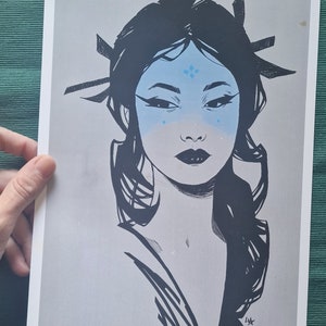 Illustrazione/Stampa di alta qualità / Foglio d'arte anime carino / Disegno