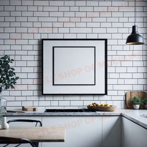 Kitchen Styling: Contemporary Mockup for Food & Decor Themes | Kitchen Art Print Mockup | Kitchen Mockup | Kitchen Art Mockup | Food Frame