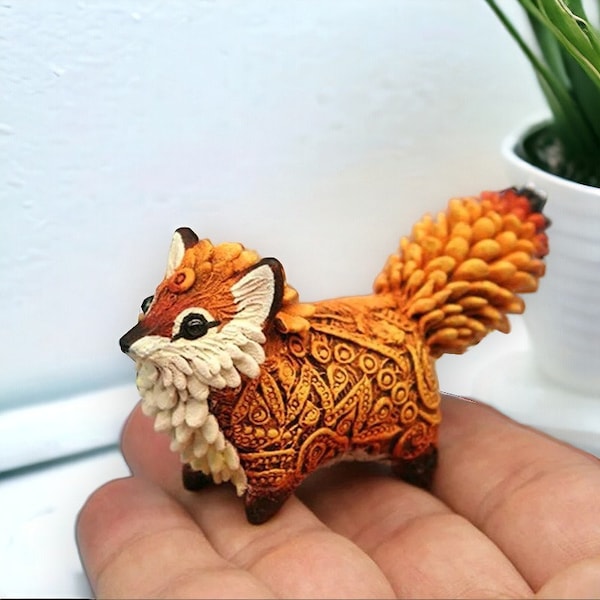 1/6 Scale Fox Figurine Detailed Resin Fox Model Collectible main image 0