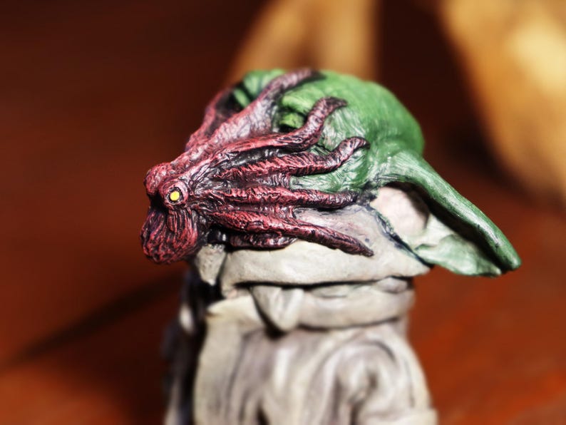 BABY YODA figurine| Handmade realistic Grogu| Mandalorian Star Wars Gift| Resin Figure image 5