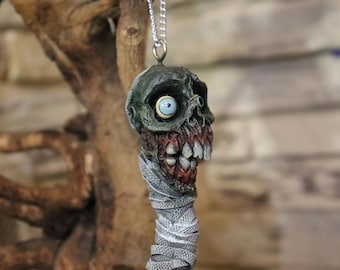 Zombie Car Mirror Charm | Handmade Horror Accessory