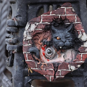 Edgar Allan Poe &quot;The black cat&quot; inspired magnet