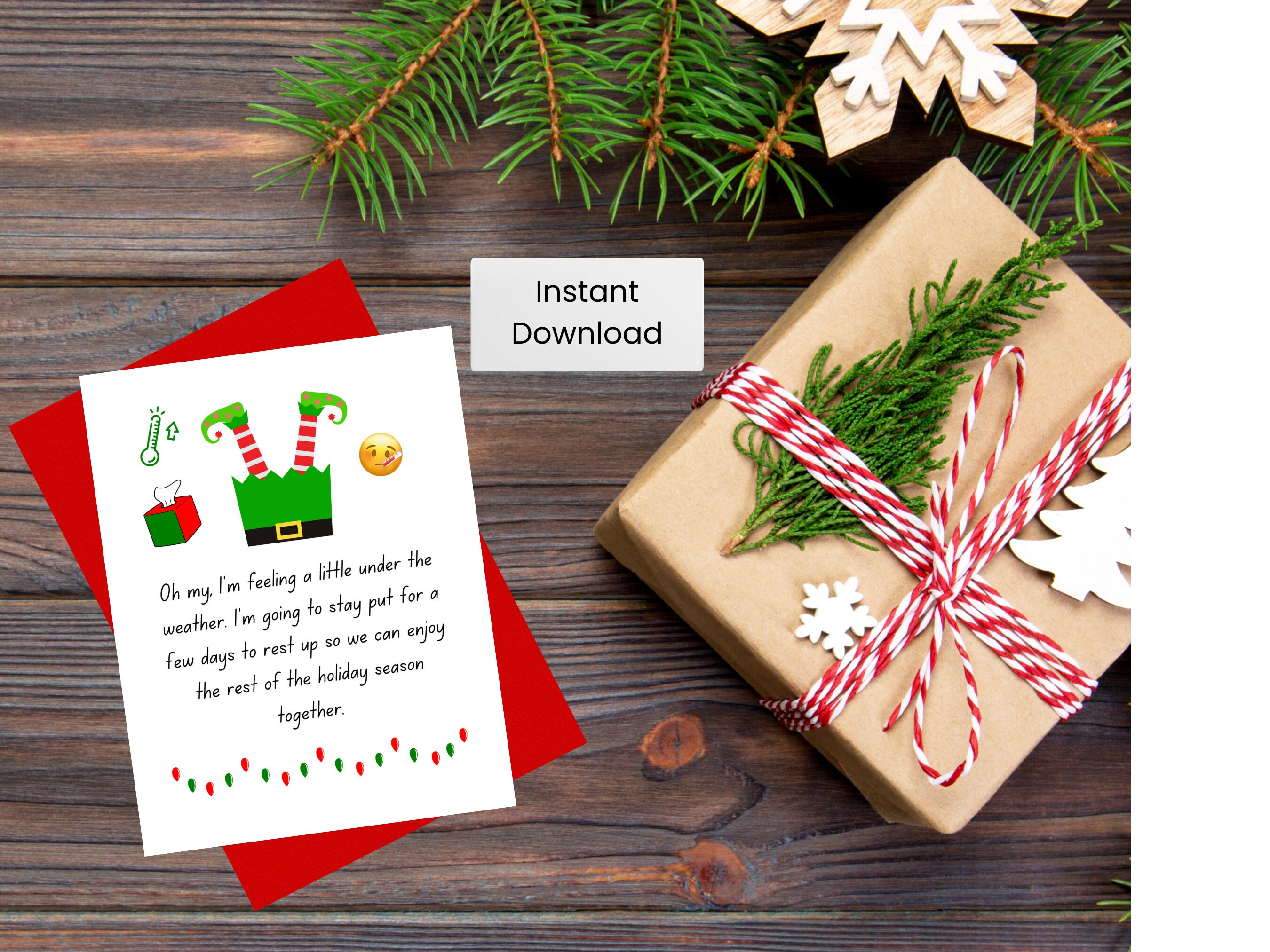 Elf Sick Didn't Move Note Christmas Elf Sick Letter Elf Didn't Move